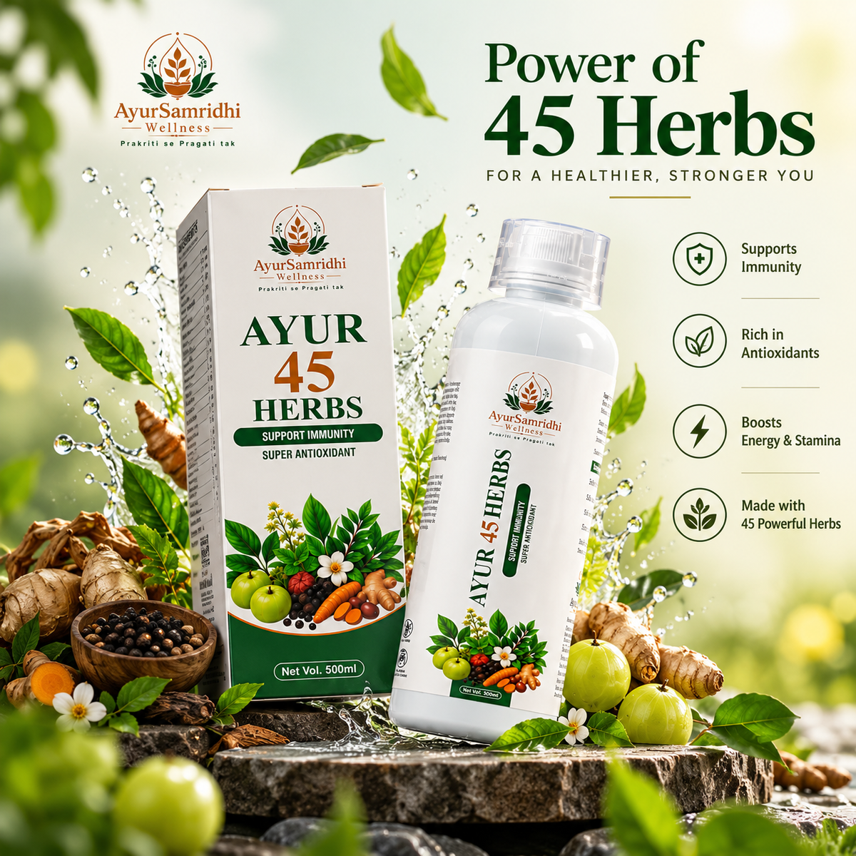 Ayur 45 Herbs Juice – 500ml
